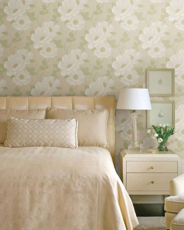 Best Floral Wallpapers, Floral Wallpapers Vintage, Floral Wallpaper Bedroom, Beacon House Golden Green