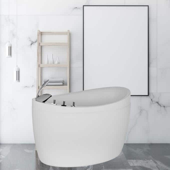 Japanese Style Freestanding Tub With Jets Homedepot