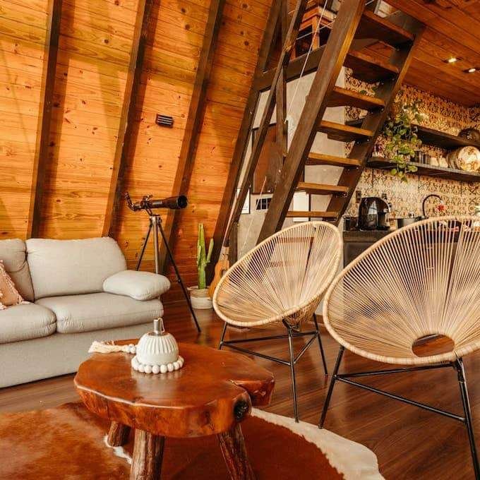 Accent Chairs Sofa Wooden Rattan