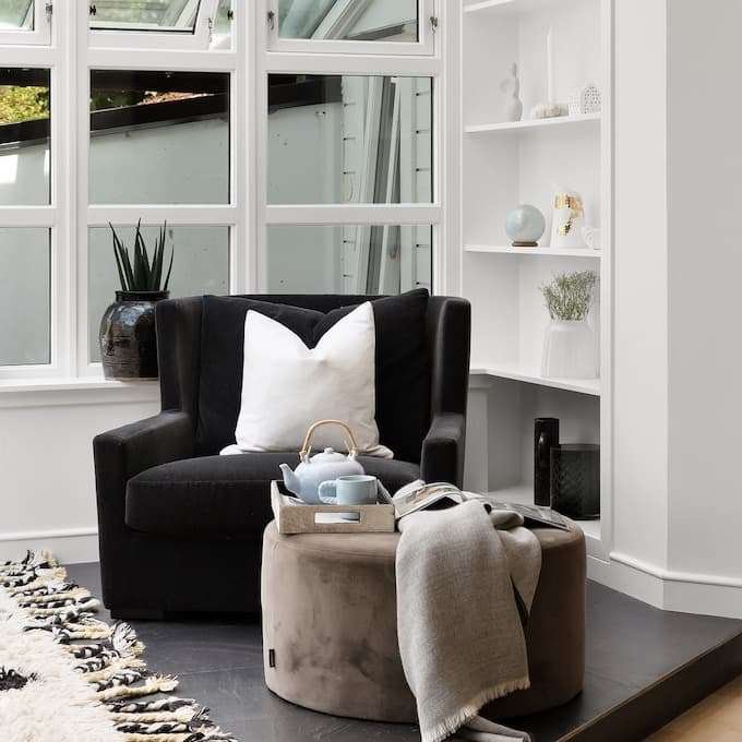 All Black Accent Chair