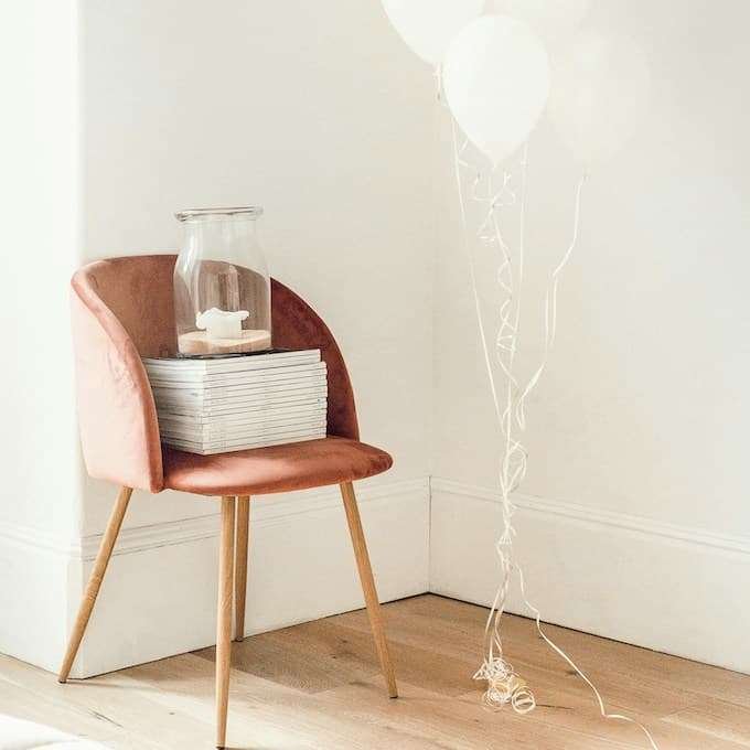Rose Gold Velvet Accent Chair