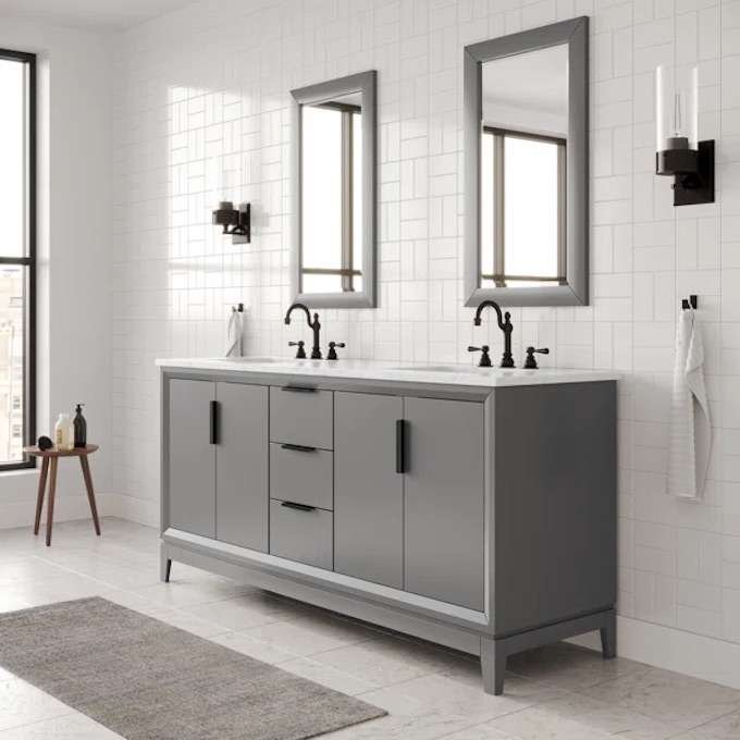 Best Mid Century Modern Bathroom Vanities Double Sink