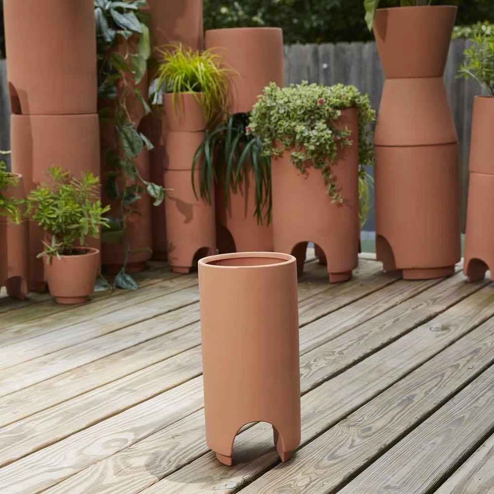 Tall Planters for Front Porch Patio Terracotta