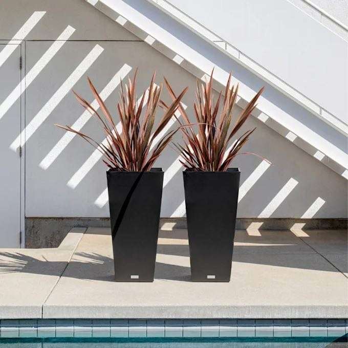 best tall planters for front porch square tapered