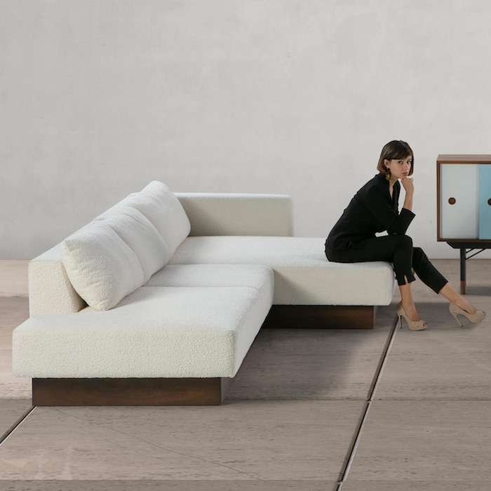 Best Living Room Sets, kardiel blanc boucle Modern Sofa Sectional